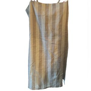 Forever 21 adorable linen dress.  Brown and white stripes.  Size medium.
